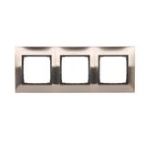 Simon 54 PREMIUM ramka potrójna inox DR3/61 KONTAKT