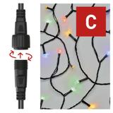 Lampki choinkowe łączone Standard łańcuch 100LED 10m multikolor IP44 timer D1AM03 EMOS
