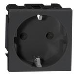 NOEN GS, gniazdo modułowe 45x45mm 1x2P+Z, typ F schuko, 16A 250V, czarne OR-GM-9010/B/GS ORNO