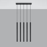 Sollux Lampa wisząca PASTELO 5 czarna SL.0472
