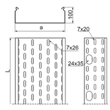 KOP400H100/3 N KORYTKO 1,5 MM