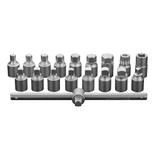 Klucze do spustu oleju 3/8", zestaw 18 szt.