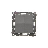 Simon 55 Łącznik/Przycisk zwierny 4-krotny elektroniczny Czarny mat TEW4.01/149 KONTAKT