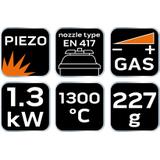 Palnik gazowy nakręcany + nabój z gazem butan, 227g