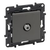 Niloe Step - gniazdo TV typu  F  końcowe do instalacji typu gwiazda, 1,5 dB- kolor stalowy, Legrand