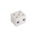 Złączka gwintowa porcelanowa 6mm² 2 tory biała z 1 otworem montażowym CPO‑10A‑2P 80013516 /20szt./ SIMET