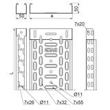 KGR200H50/3 Korytko 0,50 mm