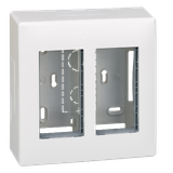 Simon Connect Obudowa natynkowa S500 2-modułowa 4x K45 kompletna czysta biel