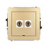 DECO Mechanizm gniazda głośnikowego pojedynczego, bez pola opisowego (typu banan - czerwony i czarny