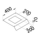 tehalit.AK Pokrywa kanału napodł Q06 200x200 1-str skos dł. 400mm 400x70mm stal AKM400200Q06 HAGER
