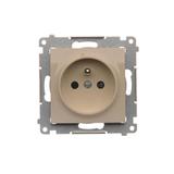 Simon 54 Gniazdo z/u i przesłonami 16A szybkozłączka kremowy