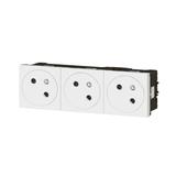 Mosaic Gn 3x2P+Z Podłączenie Przez Zac Automatyczne-6 Modułów Białe 16A-250V 278165L LEGRAND