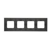 Simon 54 Nature Ramka 4-krotna Nature-Metal INOX YANG IP20/IP44* (*IP44-należy zastosować zestaw uszczelek DUN4) DRN4/76 KONTAKT