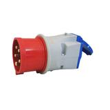 Adapter wtyczka 16A 400V 5P / gniazdo 16A 250V 3P IP44 Polam Nakło