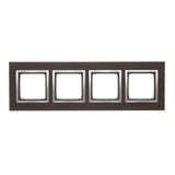 Simon 54 Nature Ramka 4-krotna Nature-Drewno SREBRNE WENGE IP20/IP44* (*IP44-należy zastosować zestaw uszczelek DUN4) DRN4/84 KONTAKT