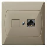 AKCENT Gniazdo komputerowe pojedyncze, kat. 5e MMC - kolor beżowy