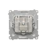 Simon Basic Gniazdo antenowe R-TV-SAT przelotowe (moduł), 1x wejście: 5 MHz–2,4 GHz; biały