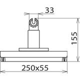 Szczotka prostokątna 250x55x155