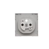 Simon 55 Pokrywa gniazda wtyczkowego pojedynczego do: SGZ1CM SGZ1M Aluminium mat TGZ1ZP/143 KONTAKT