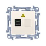 Simon 10 Gniazdo światłowodowe / optyczne pojedyncze SC/APC krem