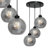 Milagro lampa wisząca Sofia Smoked 3xE27 czarna MLP6583