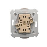 Simon 54 Nature Gniazdo wtyczkowe bez uziemienia z przesłonami podwójne do ramek NATURE 16A 250V zaciski śrubowe biały DG2MZN.01/11 KONTAKT
