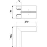 GKH-A70170RW Naroże zewnętrzne, bezhalogenowe