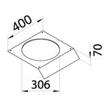 tehalit.AK Pokrywa kanału napodł R12 fi306 1-str skos dł. 400mm 400x70mm stal AKM400306R12 HAGER