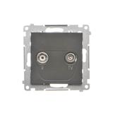 Simon 55 Gniazdo antenowe R-TV końcowe separowane 1x Wejście: 5÷862 MHz Czarny mat