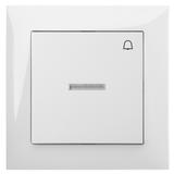 ŁPT SENTIA “dzwonek” z podświetleniem biały  IP 20 biała