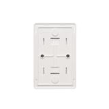 Simon 54 Gniazdo podwójne Schuko n/t z przesłonami wersja skandynawska 16A z. śrub. biały