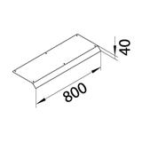 tehalit.AK Pokrywa kanału napodł 1-str skos dł. 800mm 250x40mm stal AKB82500401 HAGER
