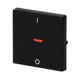 FUTURE Klawisz z nadrukiem z czerwonym okienkiem, do wyłączników: 2-biegunowego, 3-biegunowego czarn
