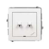 DECO Mechanizm łącznika podwójnego schodowego w stylu amerykańskim biały mat