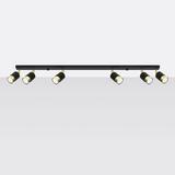 Plafon NERO 6 czarny/złoty