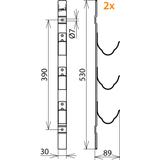 Wieszak do 3 bezpieczników HH