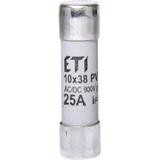 Wkładka topikowa cylindryczna PV gR 900V CH10x38 gR 25A 900V AC DC 002625035 ETI