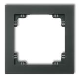 DECO Ramka uniwersalna pojedyncza z tworzywa grafitowy mat