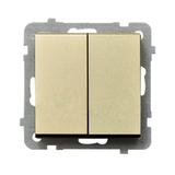 SONATA Łącznik podwójny zwierny - kolor szampański złoty