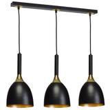 Milagro lampa wisząca Clark 3xE27 czarno/złota MLP6222