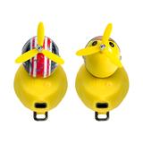 Światło rowerowe + dzwonek, kaczka w kasku, 130lm, 800mAh, 6000K, 2 wzory (mix)