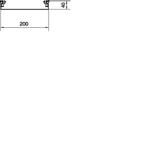 tehalit.AK Podstawa kanału napodł 1-str skos pokrywy 200x40mm stal AKU2000401 HAGER