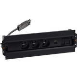 SIMON 480 TS48-610E30BK0-44 Spinner 3 gn. typ E + ładow. USB A+C i płytka dla 2 złączy RJ45 keystone