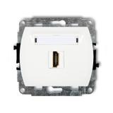 TREND Mechanizm gniazda pojedynczego HDMI 2.0 biały