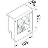 tehalit.SL Pusty nośnik urządzeń 20x55 fi60 czarny SL200559019011 HAGER