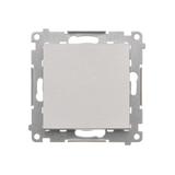 Simon 55 Przycisk zwierny pojedynczy rozwierny bez piktogramu szybkozłączka Aluminium mat TPR1.01/143 KONTAKT