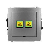 DECO Mechanizm gniazda światłowodowego/optycznego podwójnego, bez pola opisowego grafitowy