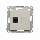 Simon 54 Gniazdo telefoniczne pojedyncze RJ12 kaszmir mat DT1.01/42