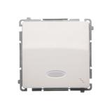 Simon Basic Łącznik schodowy z podświetleniem LED 10A 250V szybkozłączka biały BMW6L.01/11 KONTAKT