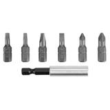 Końcówki wkrętakowe z uchwytem, zestaw 7 szt.
